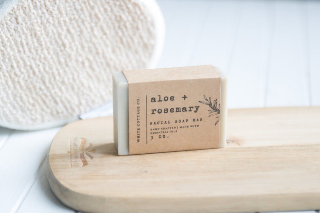 Natural Aloe Facial Soap Bar - Aloe & Rosemary