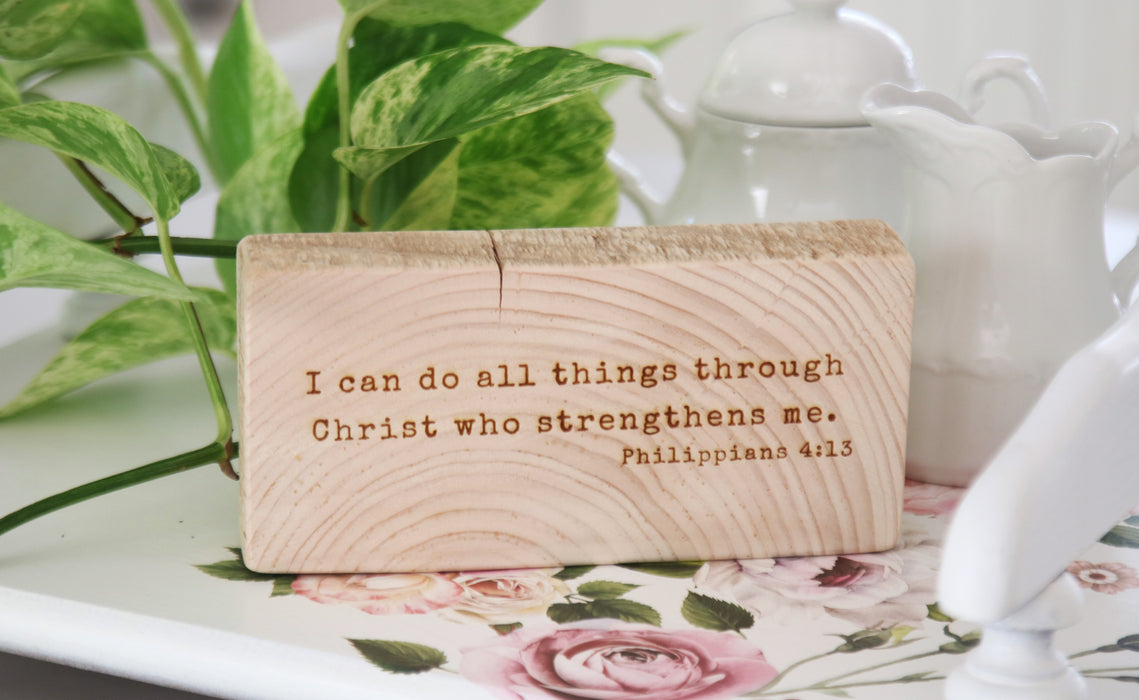 Custom Rustic Wood Block Quote