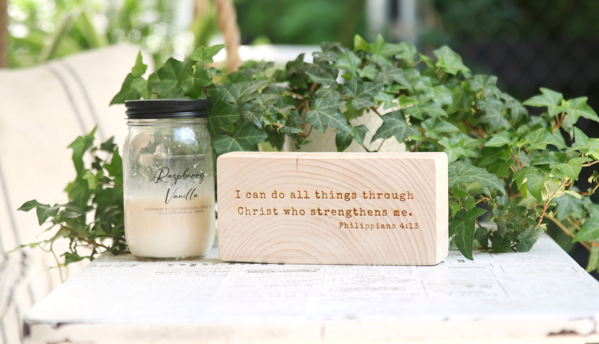 Custom Rustic Wood Block Quote