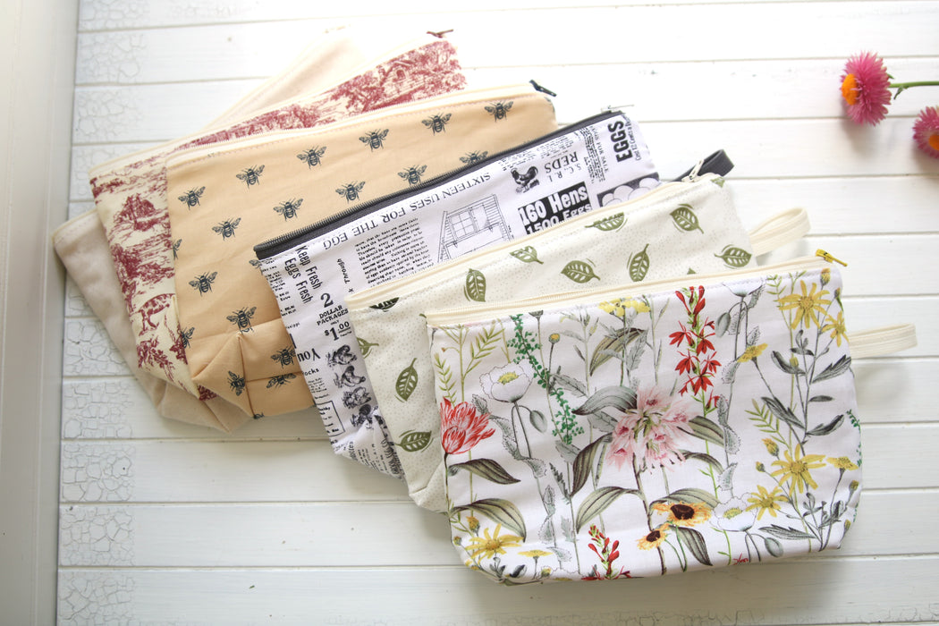 Handmade Zipper Pouch - Large