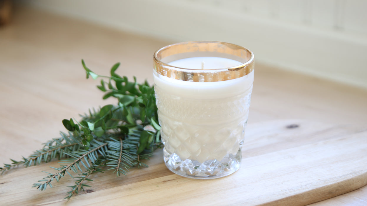 Recycled Cup Winter Candle