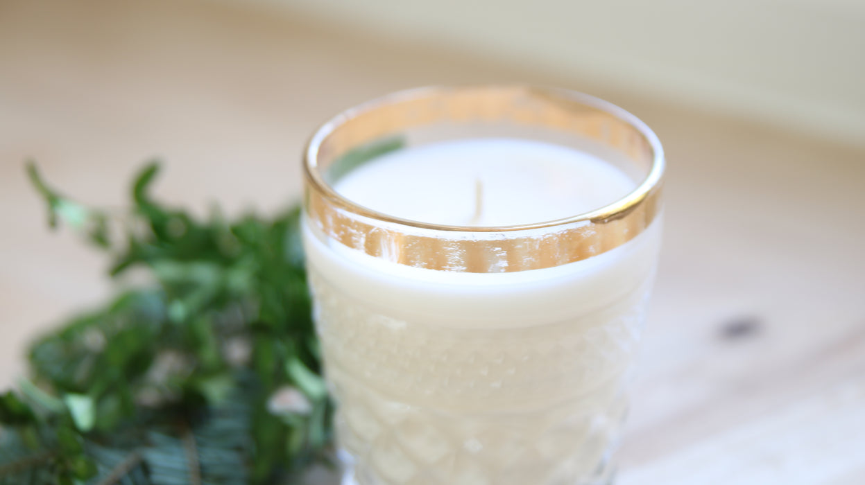 Recycled Cup Winter Candle