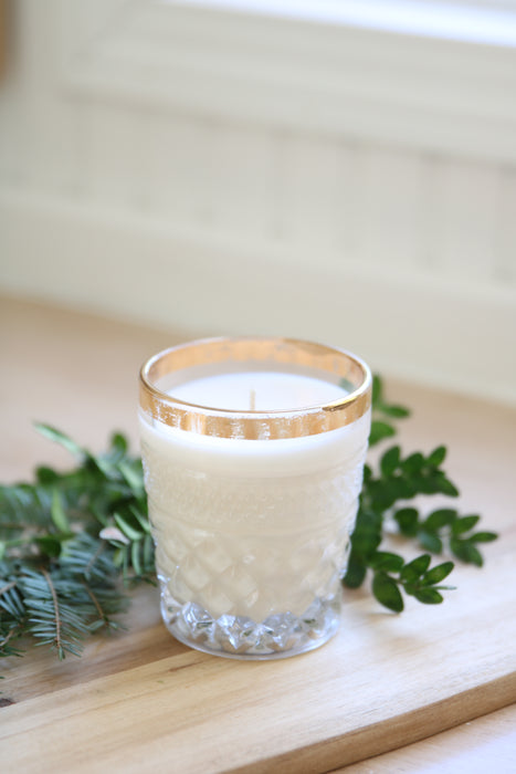 Recycled Cup Winter Candle