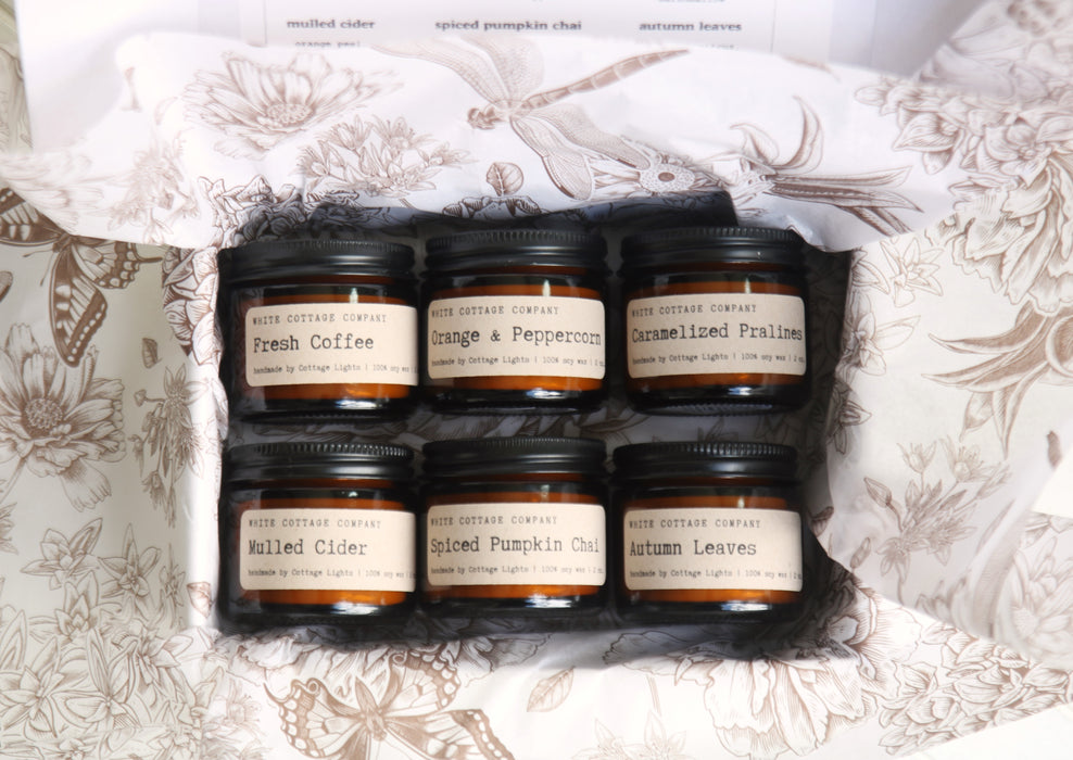 Set of 6 Fall Candle Set - Spiced & Sweet