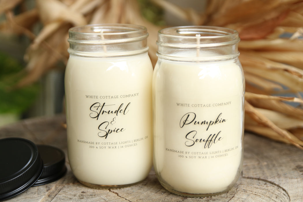 Hand-Poured Soy Wax Fall Candle (12 oz.)