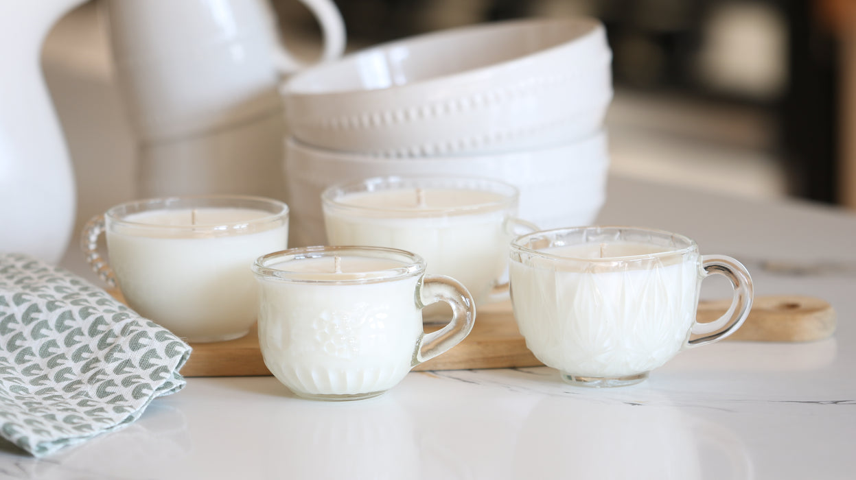 Recycled Teacup Candle - Eucalyptus Lavender