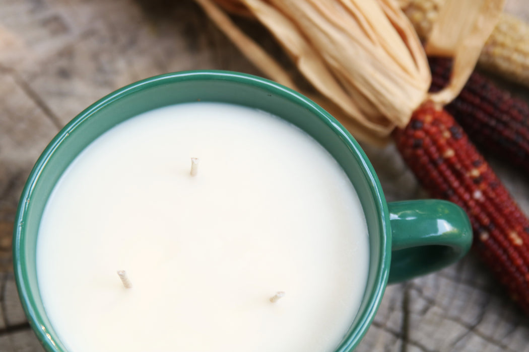 Recycled Teacup Candle - Peppermint Latte