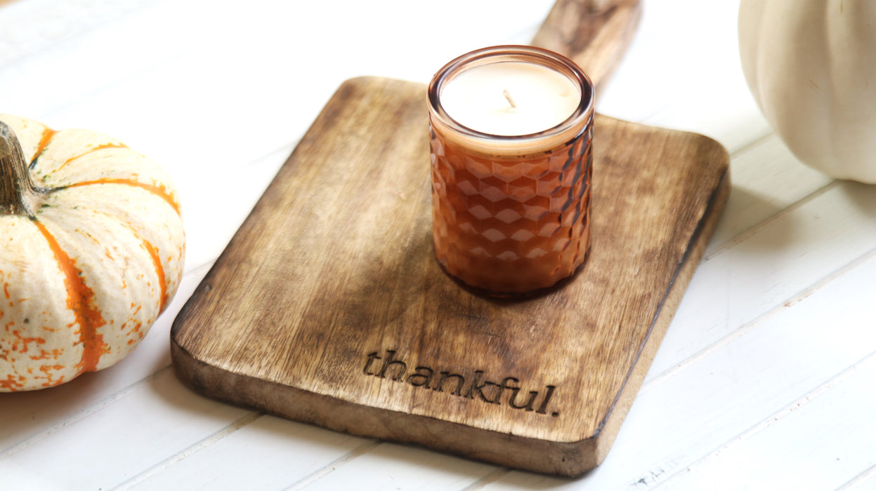 Fall Cutting Board & Candle Set