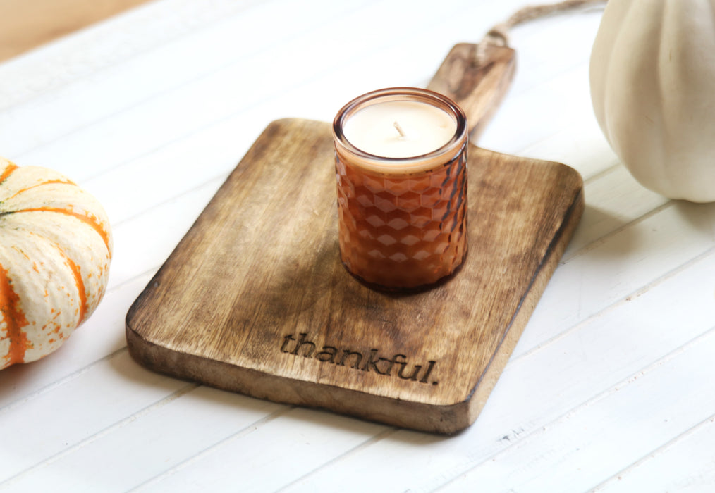 Fall Cutting Board & Candle Set