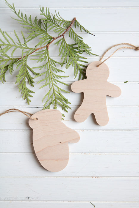 Wooden Ornament Set of 6