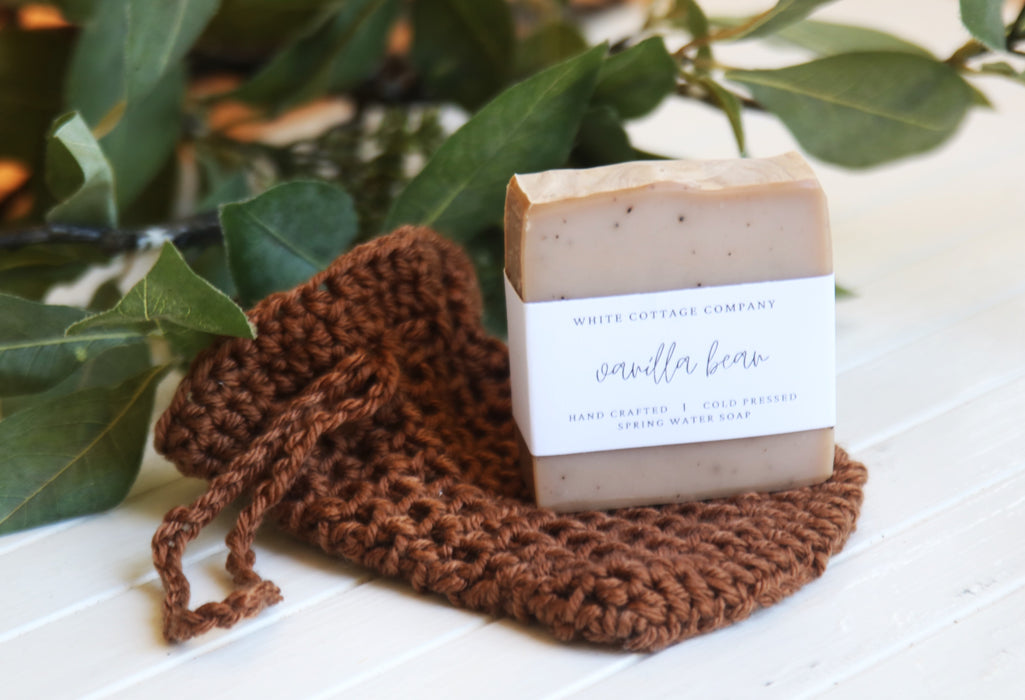 Crocheted Soap Bag & Soap Bar Set