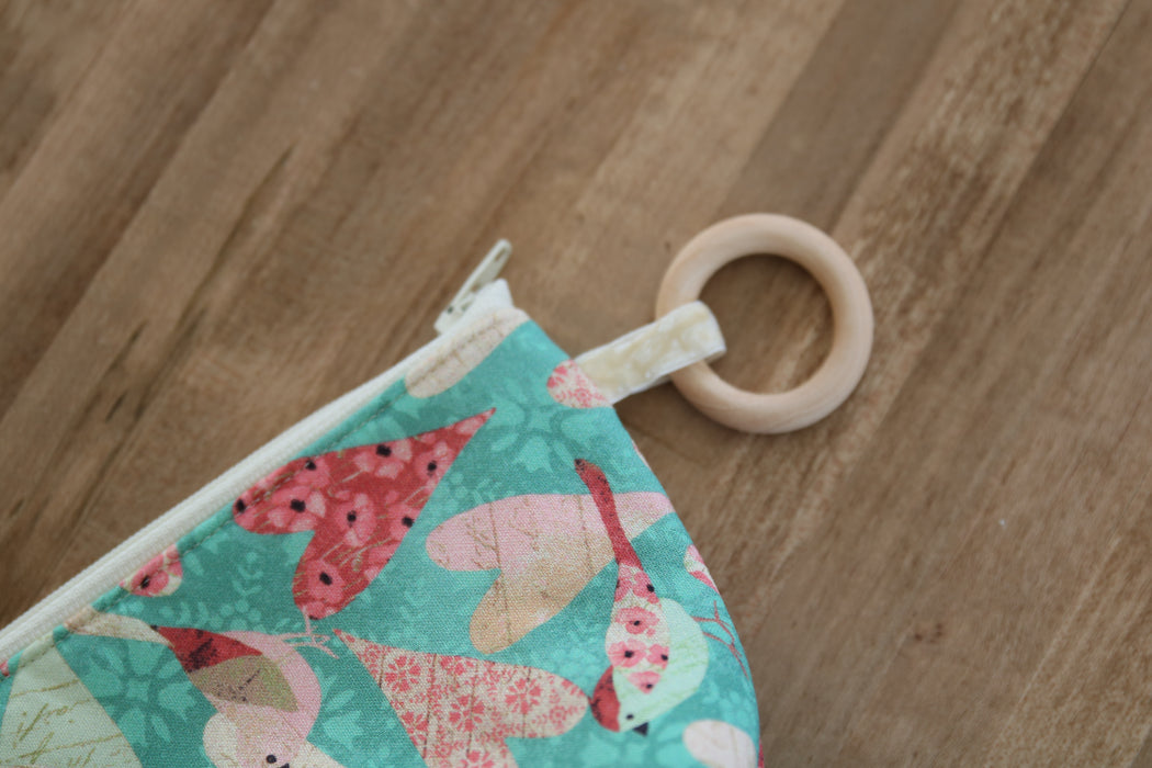 Vintage Hearts Zipper Pouch