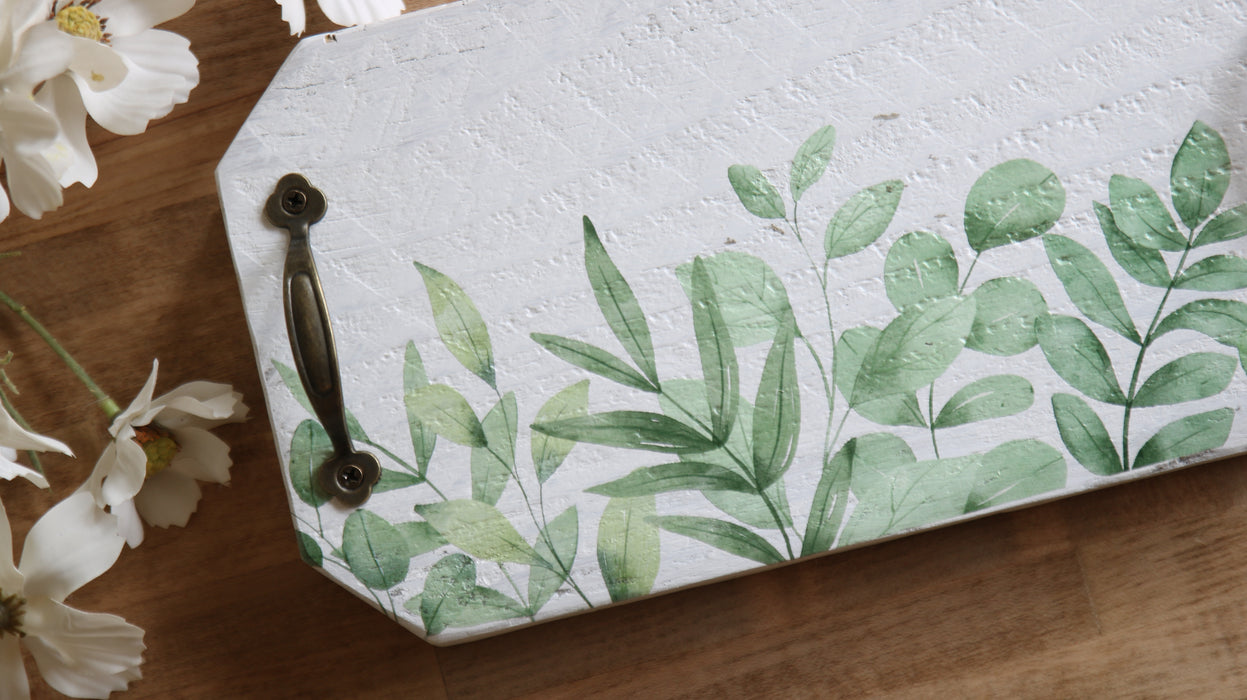 Rustic Floral Tray