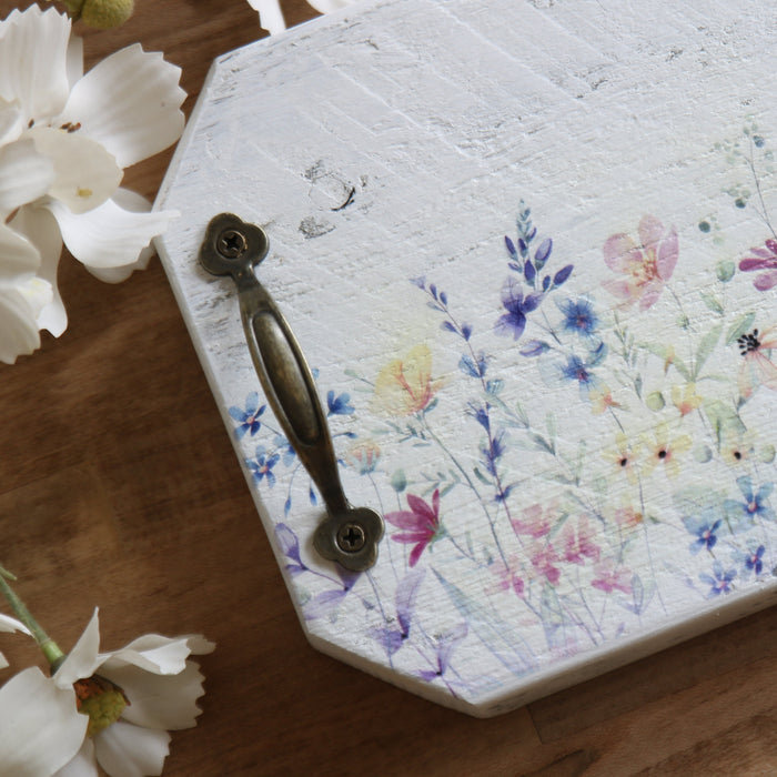 Rustic Floral Tray