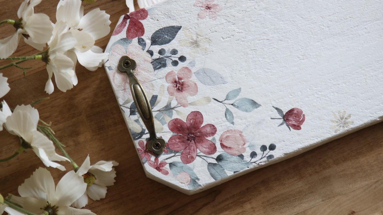 Rustic Floral Tray