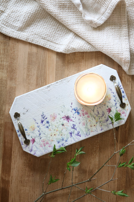 Rustic Floral Tray