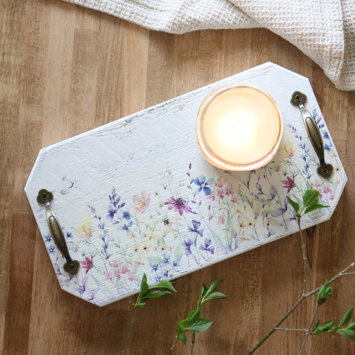 Rustic Floral Tray