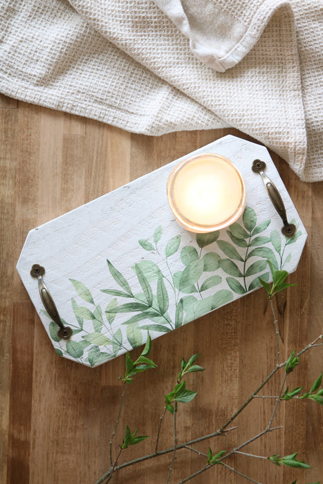 Rustic Floral Tray