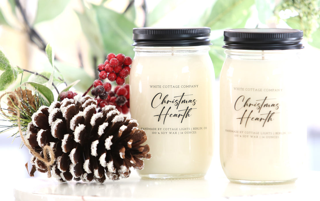 Hand-Poured Soy Wax Christmas Candle (12 oz.)