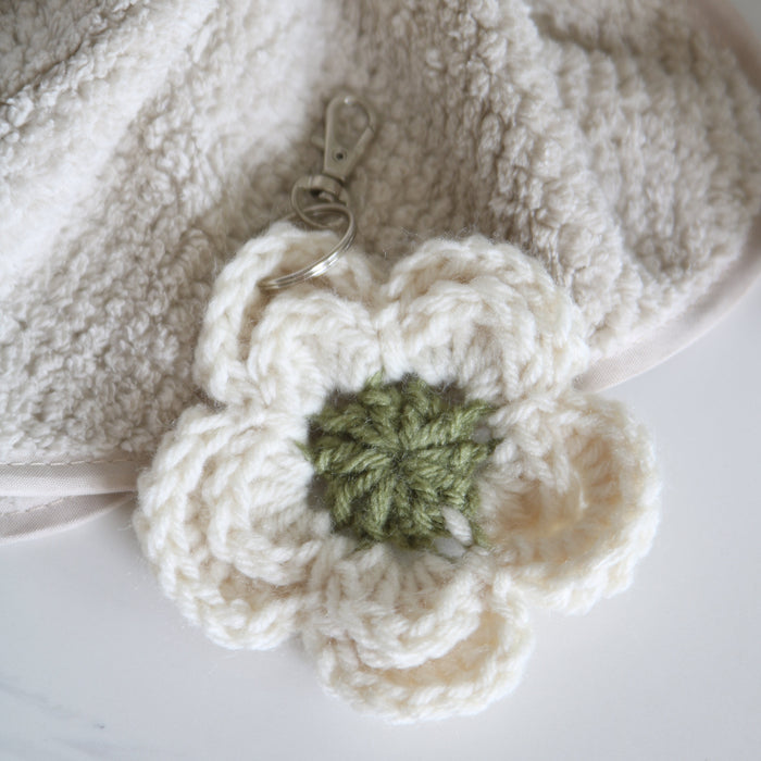 Crocheted Flower Keychain