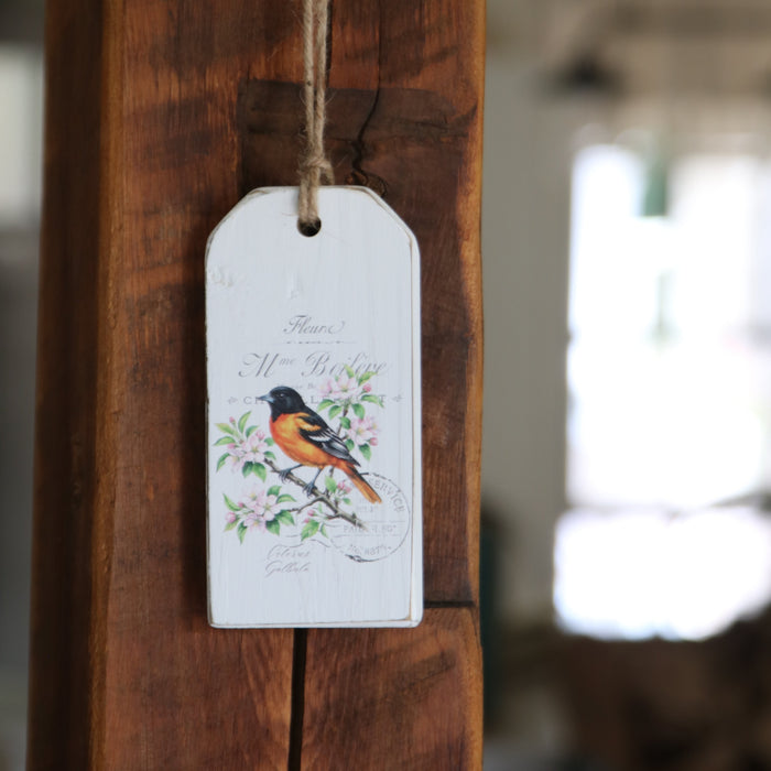 Reclaimed Wood Vintage Bird Tag