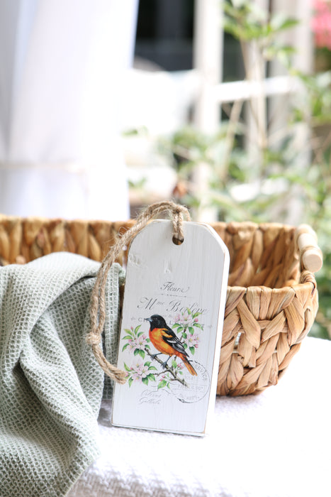 Reclaimed Wood Vintage Bird Tag