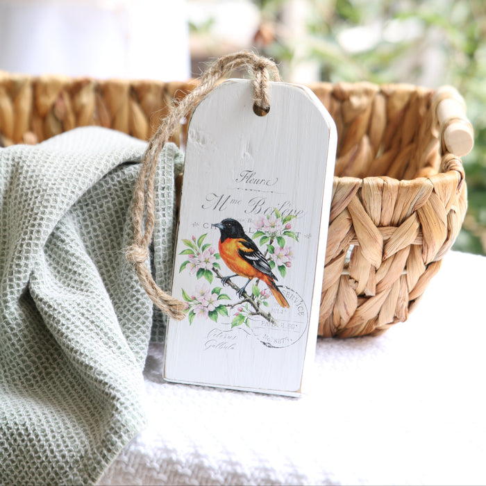 Reclaimed Wood Vintage Bird Tag