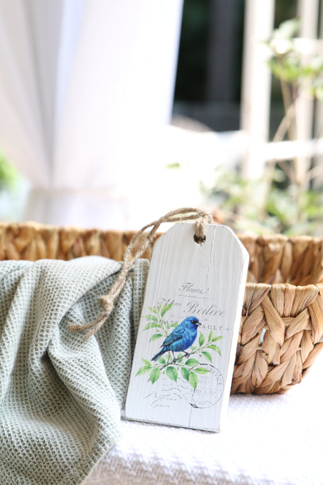 Reclaimed Wood Vintage Bird Tag