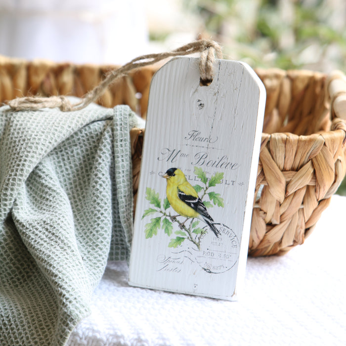Reclaimed Wood Vintage Bird Tag