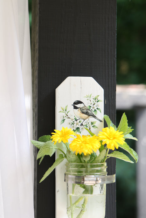 Reclaimed Wood Wall Vase Holder