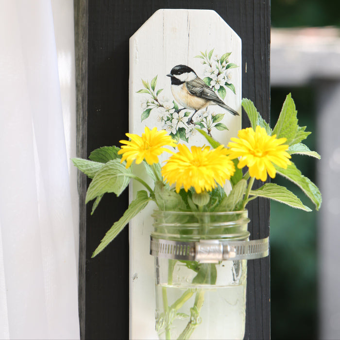 Reclaimed Wood Wall Vase Holder