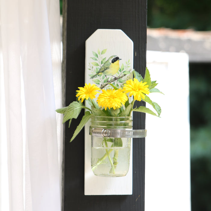 Reclaimed Wood Wall Vase Holder