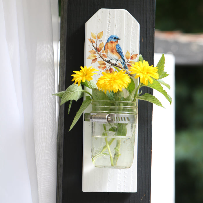 Reclaimed Wood Wall Vase Holder