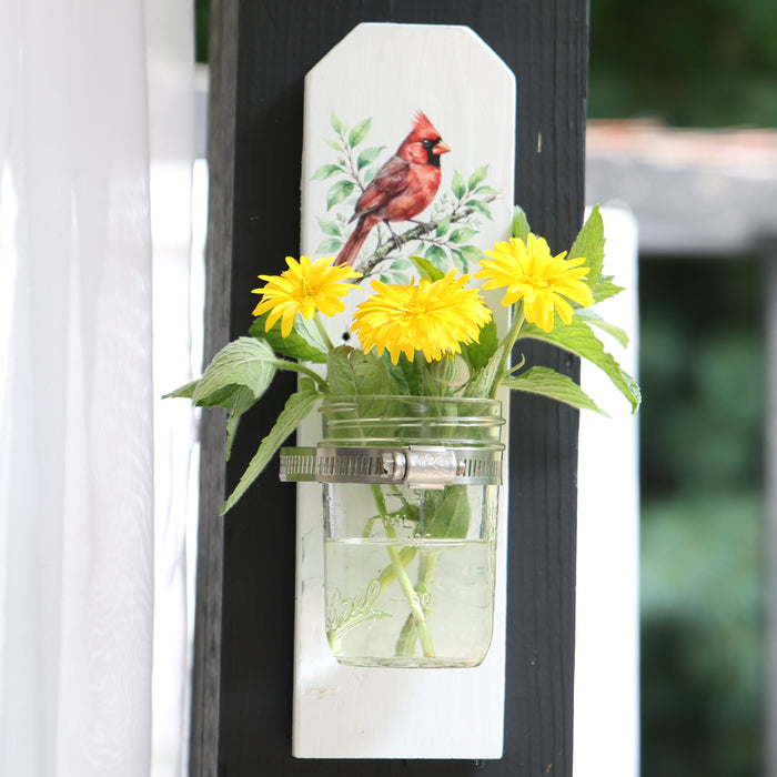 Reclaimed Wood Wall Vase Holder