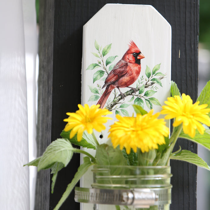 Reclaimed Wood Wall Vase Holder