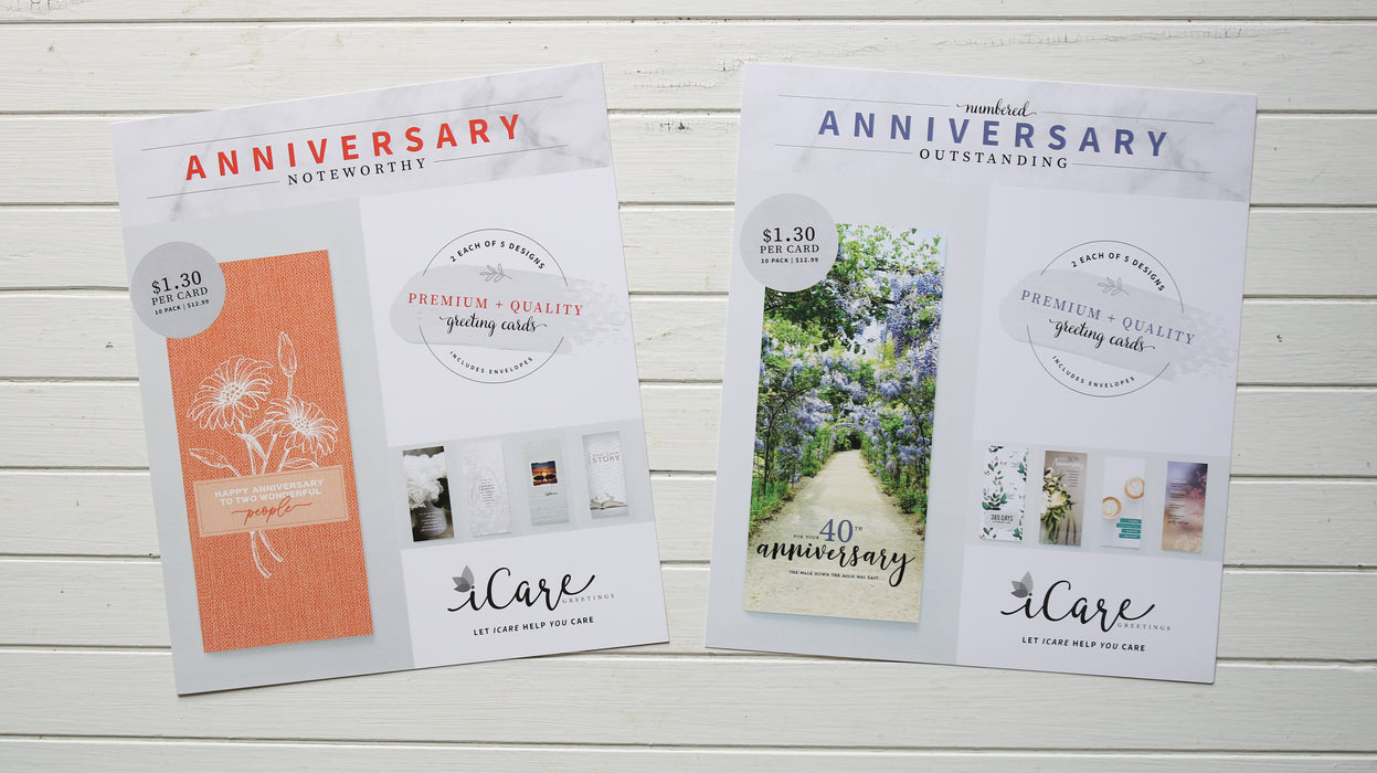 Anniversary Cards — 10 Pack