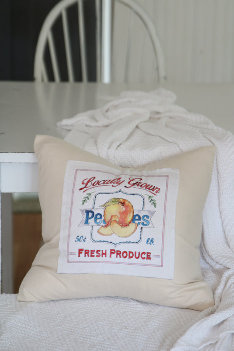 Vintage Fruit Patch Pillow Cover