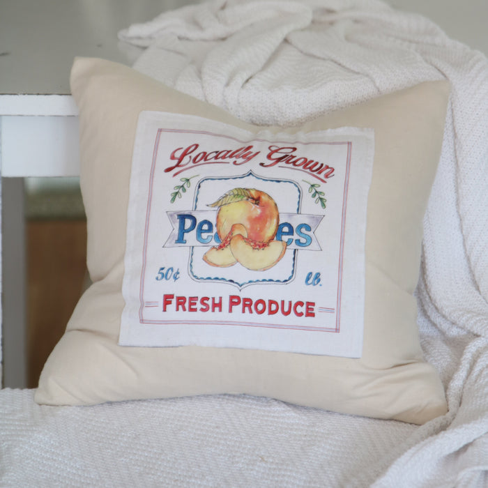 Vintage Fruit Patch Pillow Cover