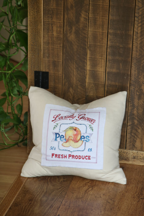 Vintage Fruit Patch Pillow Cover
