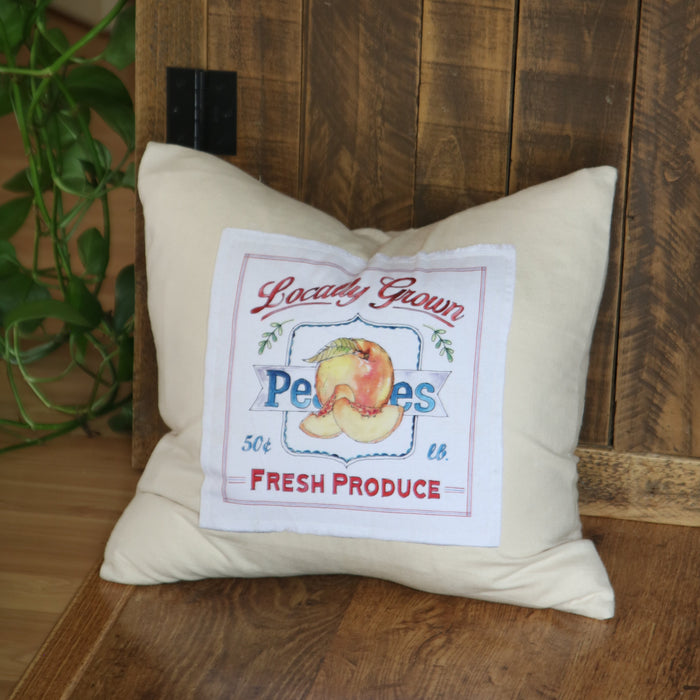 Vintage Fruit Patch Pillow Cover