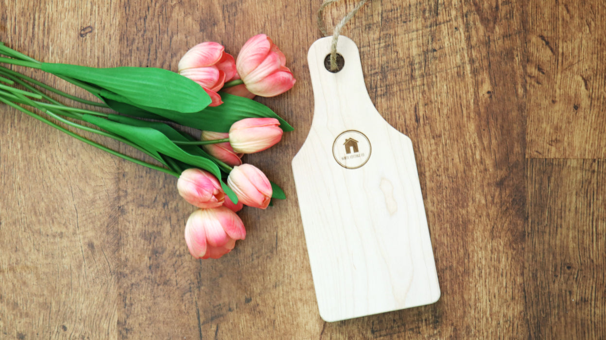 Wooden Floral Cutting Board