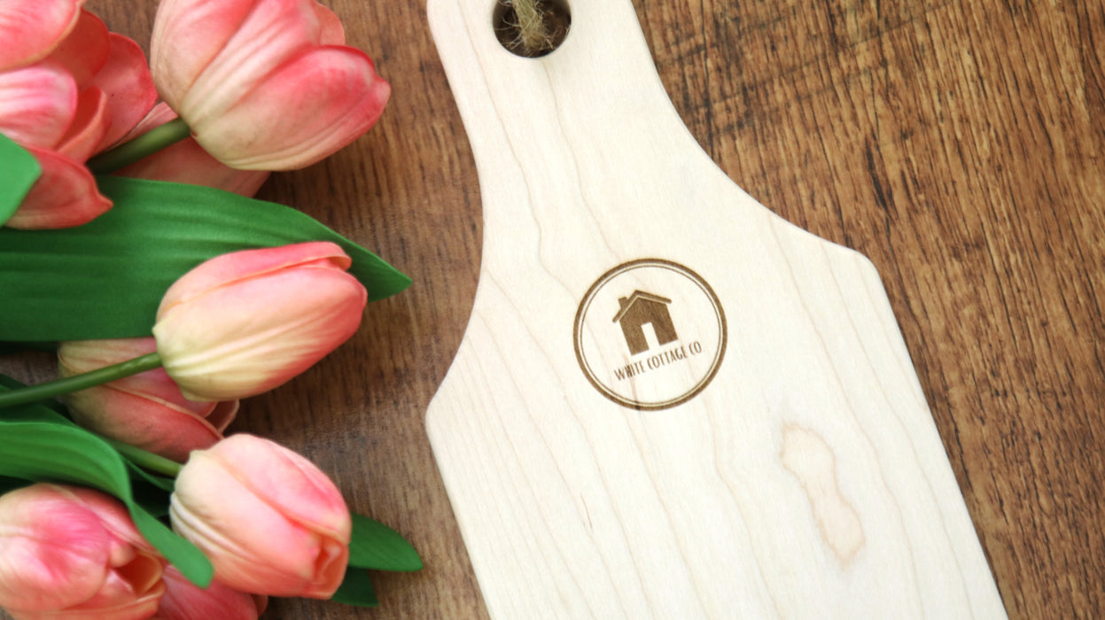 Wooden Floral Cutting Board