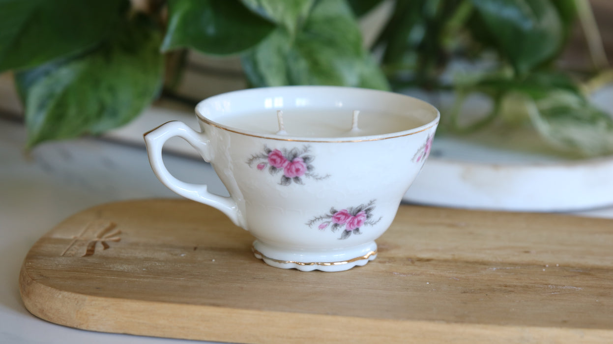 Recycled Teacup Candles
