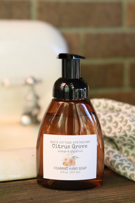 Foaming Hand Soap | 8 oz Amber Bottle | Essential Oils & Clean Fragrances