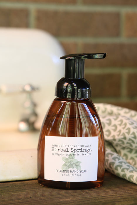 Foaming Hand Soap | 8 oz Amber Bottle | Essential Oils & Clean Fragrances