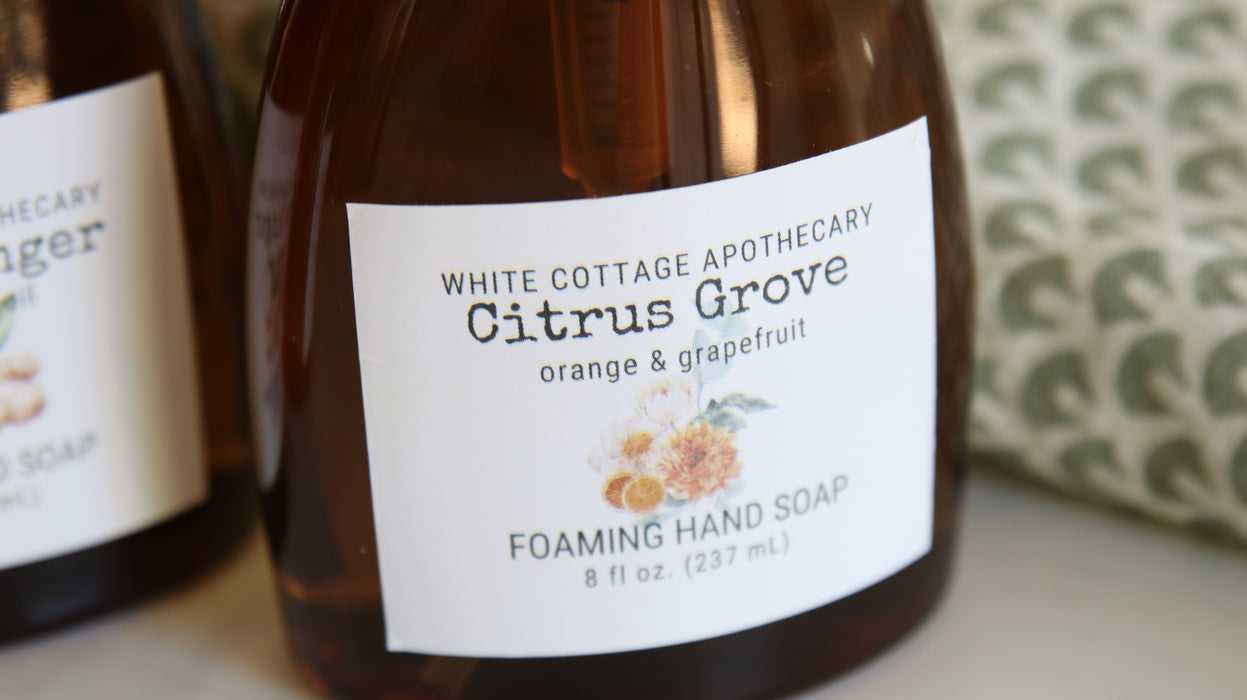 Foaming Hand Soap | 8 oz Amber Bottle | Essential Oils & Clean Fragrances