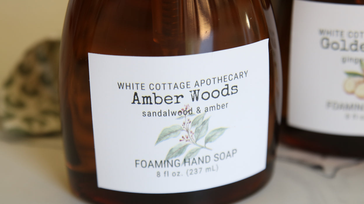 Foaming Hand Soap | 8 oz Amber Bottle | Essential Oils & Clean Fragrances