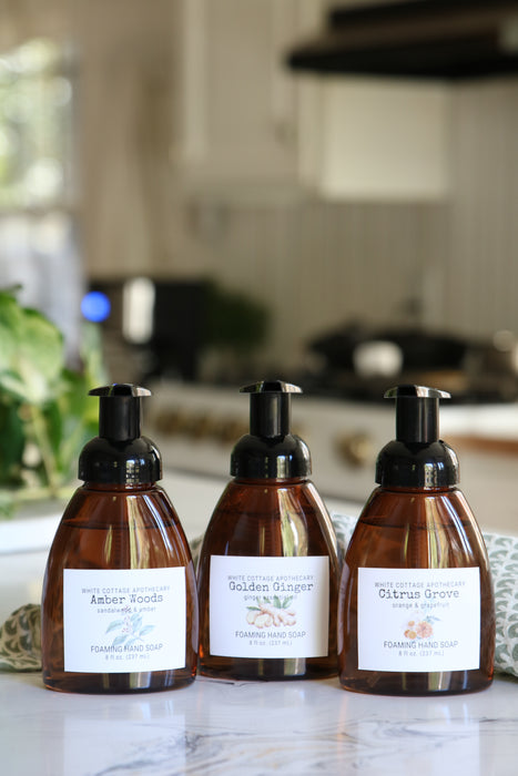 Foaming Hand Soap | 8 oz Amber Bottle | Essential Oils & Clean Fragrances