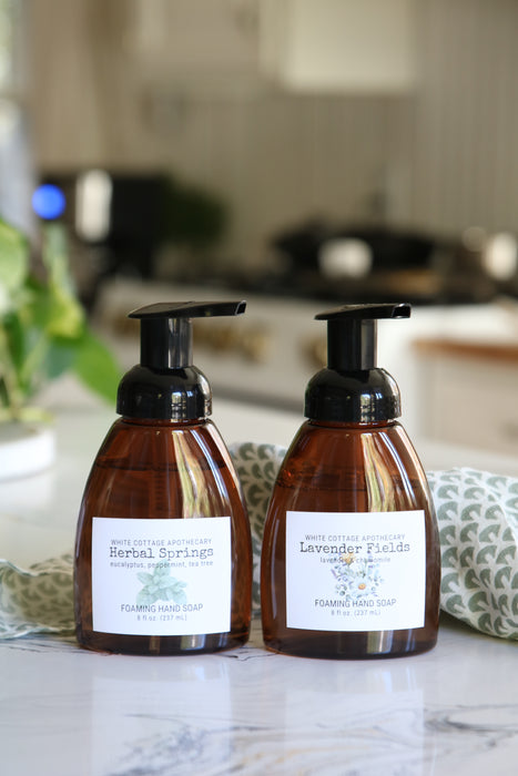 Foaming Hand Soap | 8 oz Amber Bottle | Essential Oils & Clean Fragrances