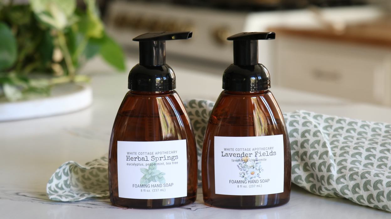 Foaming Hand Soap | 8 oz Amber Bottle | Essential Oils & Clean Fragrances